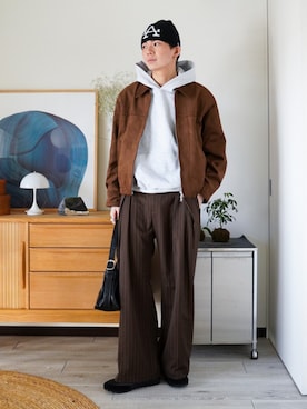 「アイテム（リング）」を使った、idakaさん（メンズ・172cm）の冬コーディネート