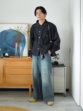 「アイテム（ピアス（片耳用））」を使った、idakaさん（メンズ・172cm）の秋コーディネート