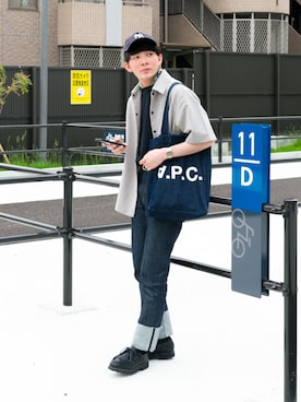 「MONKEY TIME（モンキータイム）のアイテム（パンツ）」を使った、idakaさん（メンズ・171cm）の春コーディネート