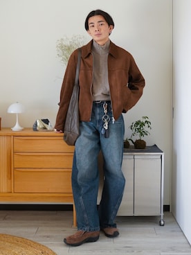 「ATTACHMENT（アタッチメント）のアイテム」を使った、idakaさん（メンズ・172cm）の冬コーディネート