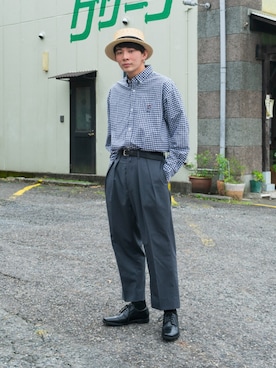 「NEAT（ニート）のアイテム」を使った、idakaさん（メンズ・171cm）の夏コーディネート