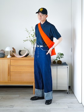 「アイテム（パンツ）」を使った、idakaさん（メンズ・172cm）の夏コーディネート