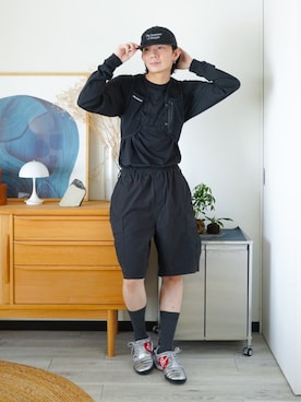「ARC'TERYX（アークテリクス）のARC'TERYX / アークテリクス：Kragg SL Cotton LS M：X00000953601[STD]（Tシャツ/カットソー、ブラック系）」を使った、idakaさん（メンズ・172cm）の秋コーディネート