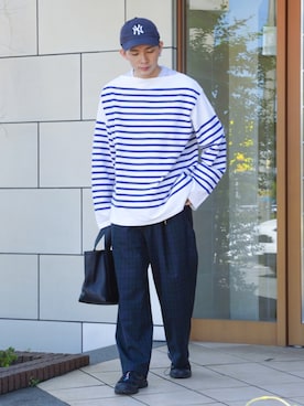 「LENO（リノ）のアイテム」を使った、idakaさん（メンズ・171cm）の春コーディネート