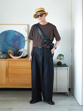「SINSS（シンス）のアイテム」を使った、idakaさん（メンズ・172cm）の夏コーディネート