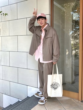 「MinoriTY（マイノリティ）のアイテム（セットアップ）」を使った、idakaさん（メンズ・171cm）の秋コーディネート