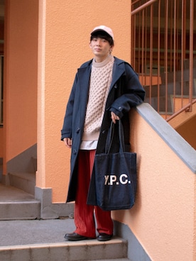 「epnok（エプノック）のアイテム（ニット/セーター）」を使った、idakaさん（メンズ・171cm）の冬コーディネート