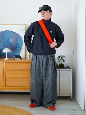 「アイテム（ピアス（片耳用））」を使った、idakaさん（メンズ・172cm）の冬コーディネート