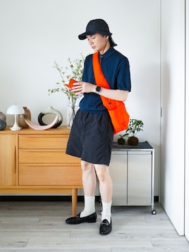 「アイテム（カードケース）」を使った、idakaさん（メンズ・172cm）の夏コーディネート