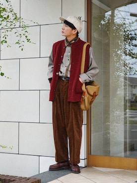「Sillage（シアージ）のアイテム」を使った、idakaさん（メンズ・171cm）の秋コーディネート