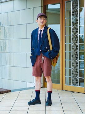 「Paraboot（パラブーツ）のアイテム（その他シューズ）」を使った、idakaさん（メンズ・171cm）の春コーディネート