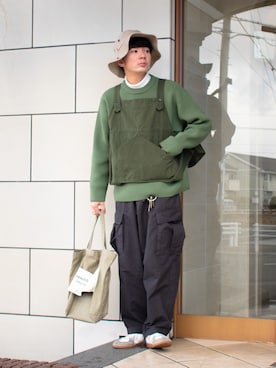 「NewAnce（ニュアンス）のアイテム」を使った、idakaさん（メンズ・171cm）の冬コーディネート