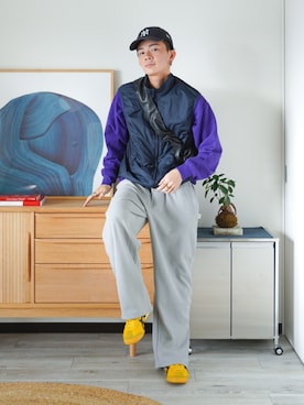 「ocosic（オコジック）のアイテム」を使った、idakaさん（メンズ・171cm）の秋コーディネート