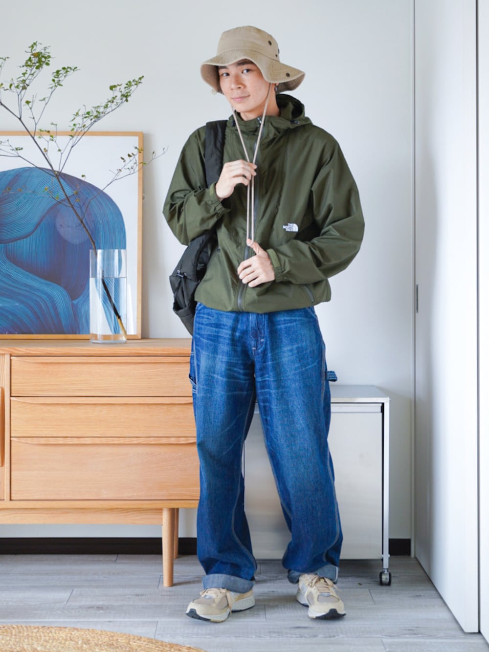 idakaさんの「THE NORTH FACE | Compact Jacket MEN（THE NORTH FACE）」を使ったコーディネートの1枚目の写真