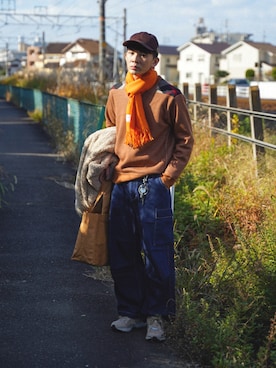 「EDWIN（エドウィン）のアイテム」を使った、idakaさん（メンズ・171cm）の冬コーディネート