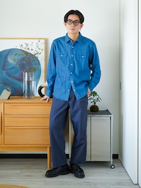 「アイテム（サングラス）」を使った、idakaさん（メンズ・172cm）の秋コーディネート