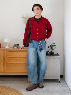 「MERRELL（メレル）のアイテム」を使った、idakaさん（メンズ・172cm）の冬コーディネート