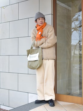 「kutir（クティール）のアイテム（ブルゾン）」を使った、idakaさん（メンズ・171cm）の冬コーディネート