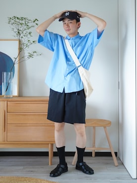 「Paraboot（パラブーツ）のアイテム（サンダル）」を使った、idakaさん（メンズ・171cm）の夏コーディネート