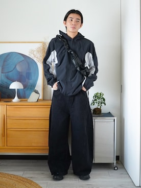 「SINSS（シンス）のアイテム（バッグ）」を使った、idakaさん（メンズ・172cm）の夏コーディネート