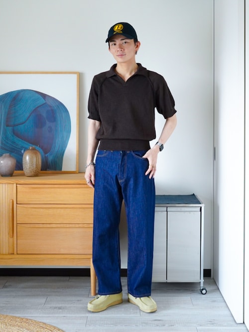 【LURAKU】dry touch knit polo shirt / ドライタッチニットポロシャツ