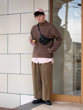「NEAT（ニート）のアイテム（パンツ）」を使った、idakaさん（メンズ・171cm）の冬コーディネート