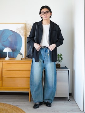 「YOLO（ヨーロ）のアイテム」を使った、idakaさん（メンズ・172cm）の秋コーディネート