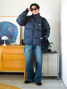 「アイテム（ピアス（片耳用））」を使った、idakaさん（メンズ・172cm）の冬コーディネート