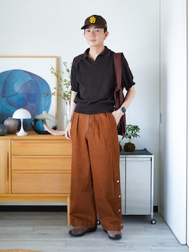 「アイテム（トートバッグ）」を使った、idakaさん（メンズ・172cm）の夏コーディネート