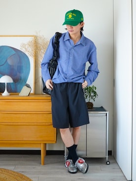 「SINSS（シンス）のアイテム（バッグ）」を使った、idakaさん（メンズ・172cm）の夏コーディネート