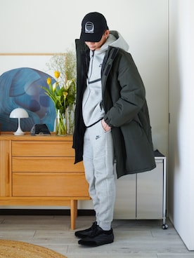 「アイテム（ダウンジャケット/コート）」を使った、idakaさん（メンズ・172cm）の冬コーディネート