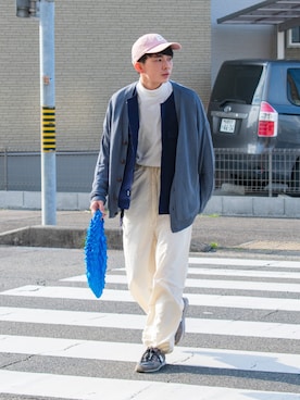 「GLOSTER（グロスター）のアイテム」を使った、idakaさん（メンズ・171cm）の春コーディネート