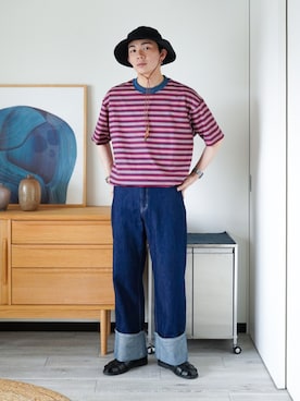 「バケットハット」｜idakaさん（メンズ・172cm）の夏コーディネート
