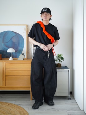 「アイテム（トップス）」を使った、idakaさん（メンズ・172cm）の夏コーディネート
