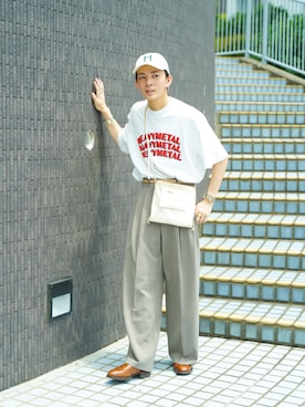 beautiful people “LINING LOGO POCKET” ミニショルダーバックを