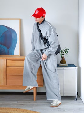 「SINSS（シンス）のアイテム（スウェット）」を使った、idakaさん（メンズ・171cm）の秋コーディネート