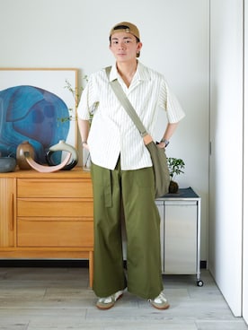 「アイテム（ピアス（片耳用））」を使った、idakaさん（メンズ・172cm）の夏コーディネート