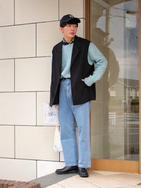 「MONKEY TIME（モンキータイム）のアイテム（トップス）」を使った、idakaさん（メンズ・171cm）の冬コーディネート