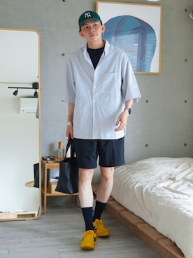 「LENO（リノ）のアイテム」を使った、idakaさん（メンズ・171cm）の夏コーディネート