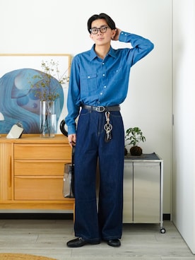 「アイテム（ハンドバッグ）」を使った、idakaさん（メンズ・172cm）の秋コーディネート