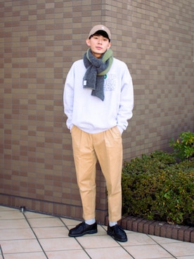 「SENSION（センション）のアイテム」を使った、idakaさん（メンズ・171cm）の冬コーディネート