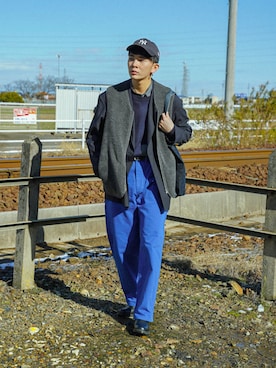 「EDWIN（エドウィン）のアイテム」を使った、idakaさん（メンズ・171cm）の冬コーディネート