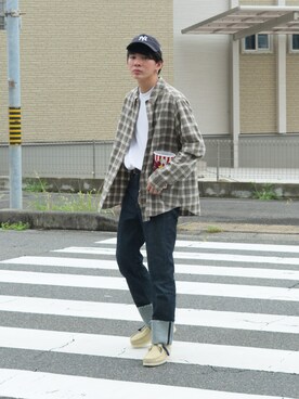 「MONKEY TIME（モンキータイム）のアイテム（パンツ）」を使った、idakaさん（メンズ・171cm）の夏コーディネート
