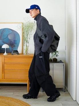 「アイテム（ピアス（片耳用））」を使った、idakaさん（メンズ・172cm）の冬コーディネート