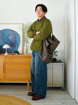 「アイテム（ピアス（片耳用））」を使った、idakaさん（メンズ・172cm）の冬コーディネート