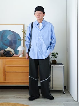 「アイテム（ピアス（片耳用））」を使った、idakaさん（メンズ・172cm）の秋コーディネート