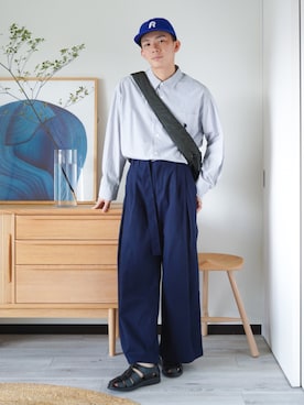「Paraboot（パラブーツ）のアイテム（サンダル）」を使った、idakaさん（メンズ・171cm）の夏コーディネート