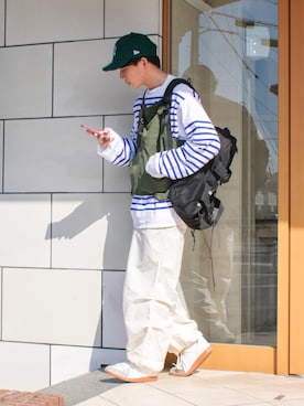 「GLOSTER（グロスター）のアイテム」を使った、idakaさん（メンズ・171cm）の春コーディネート