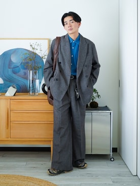 「アイテム（キーケース/キーアクセサリー）」を使った、idakaさん（メンズ・172cm）の秋コーディネート