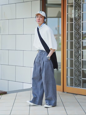 「CREARE -LINO-（クレアーレリノ）のアイテム（パンツ）」を使った、idakaさん（メンズ・171cm）の春コーディネート